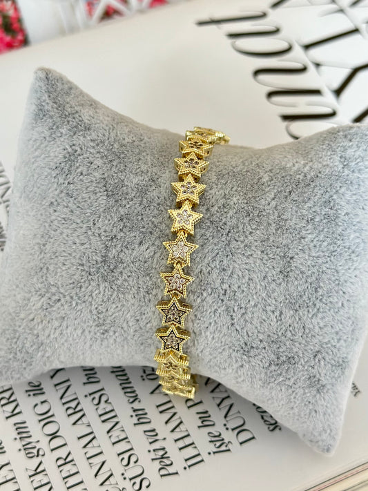 Zirkon Yıldız Yolu Bileklik