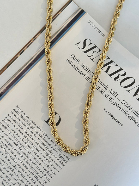 Halat Zincir Kolye 14K Renk