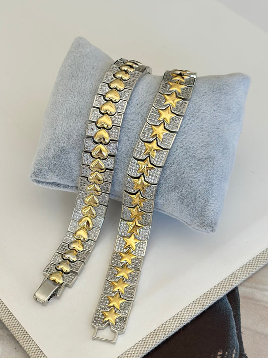 Gold Detay Zirkon Taş Özel Seri Bileklik