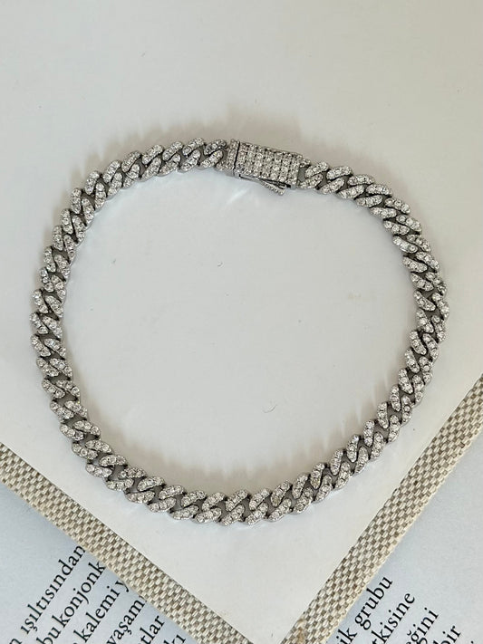 İnce Gümüş Renk Gurmet Bileklik