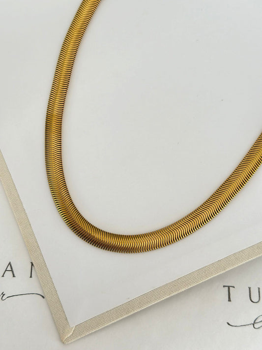 Kalın italyan Çelik Kolye