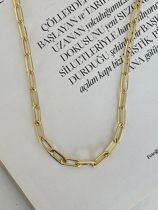 14K Renk Ataç Orta Altın Model Kolye