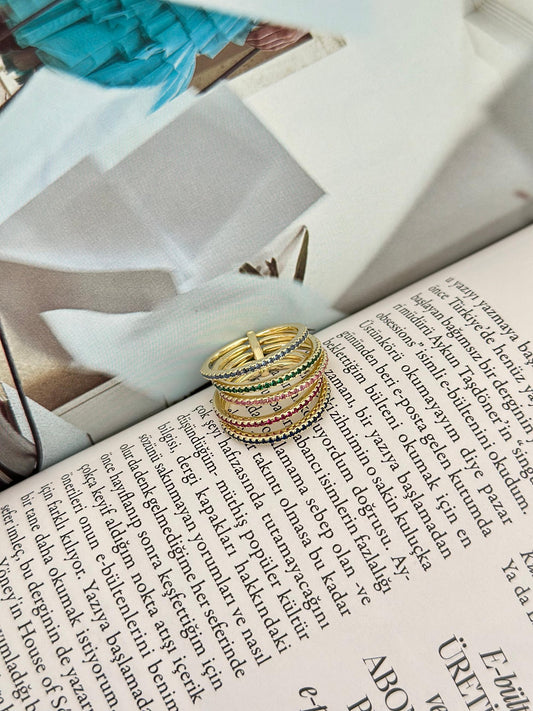 Beşli Renkli Su Yolu Yüzük