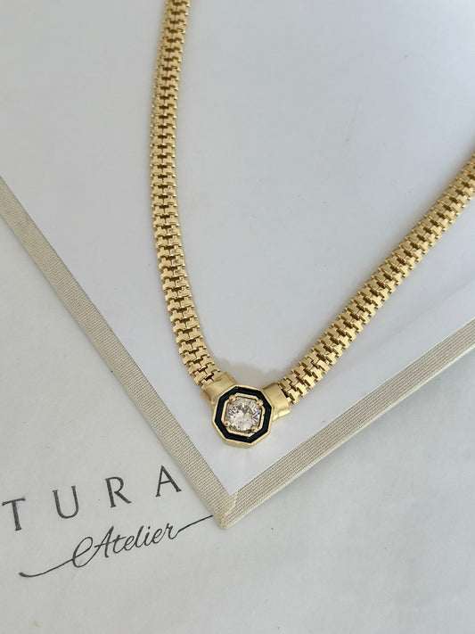 Yılan Zincir Elmas Model Kolye