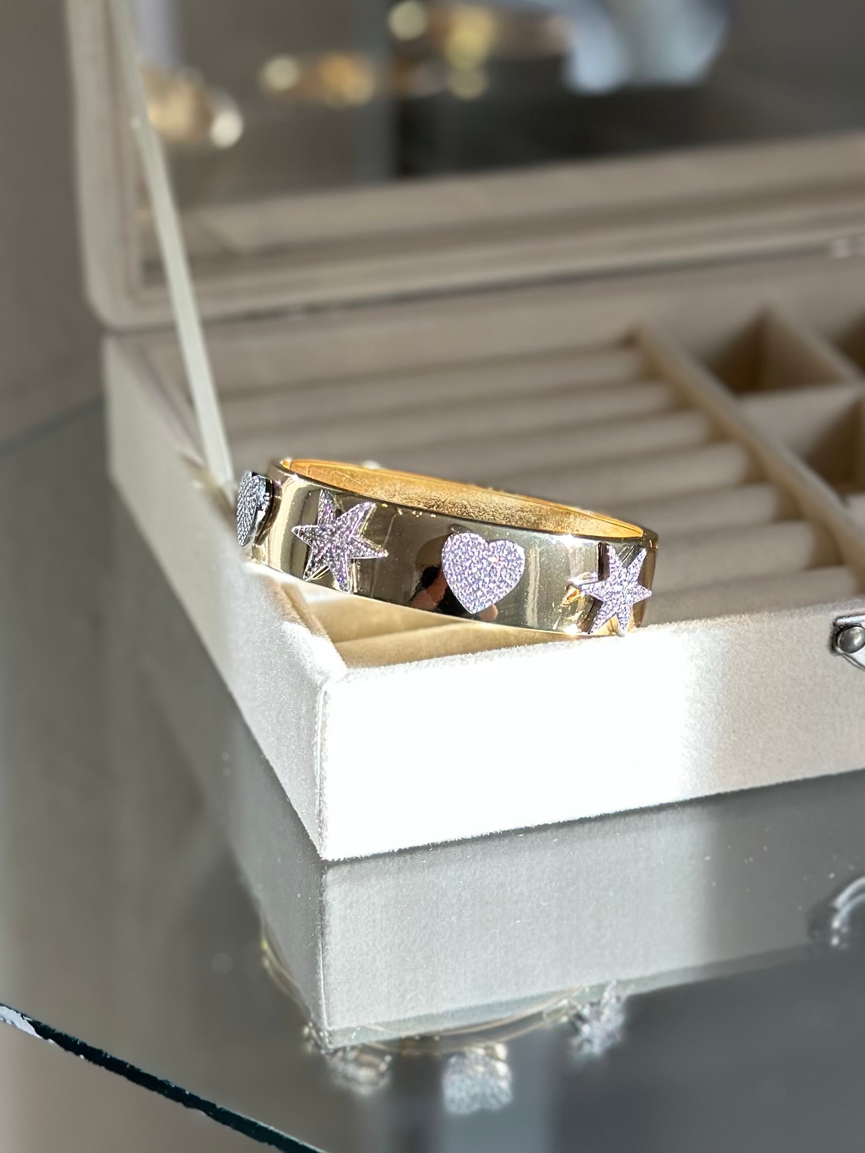 Özel Seri Zirkon Kalp Yıldız Kelepçe