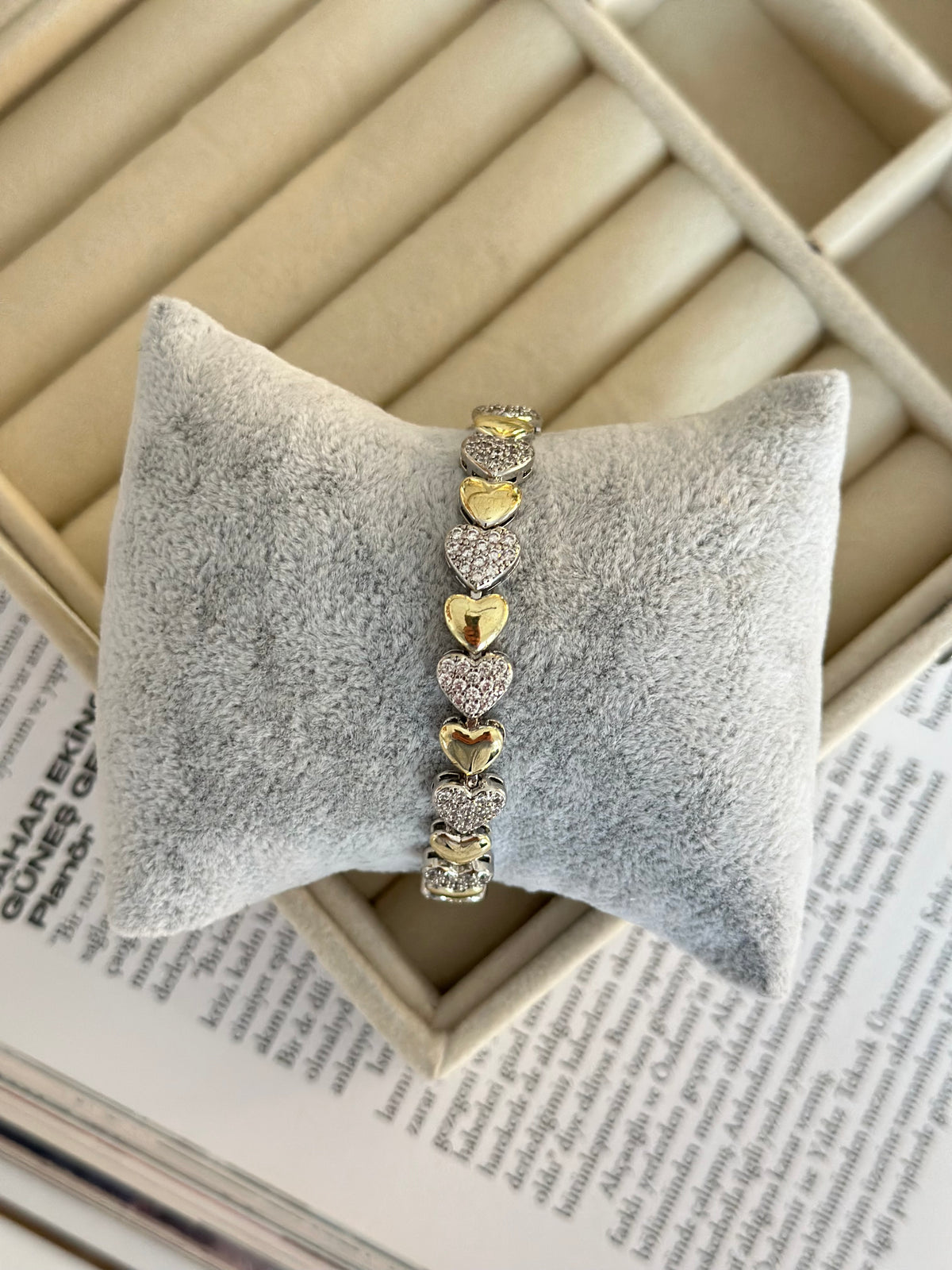 Özel Seri Taşlı Kalp Mix Bileklik