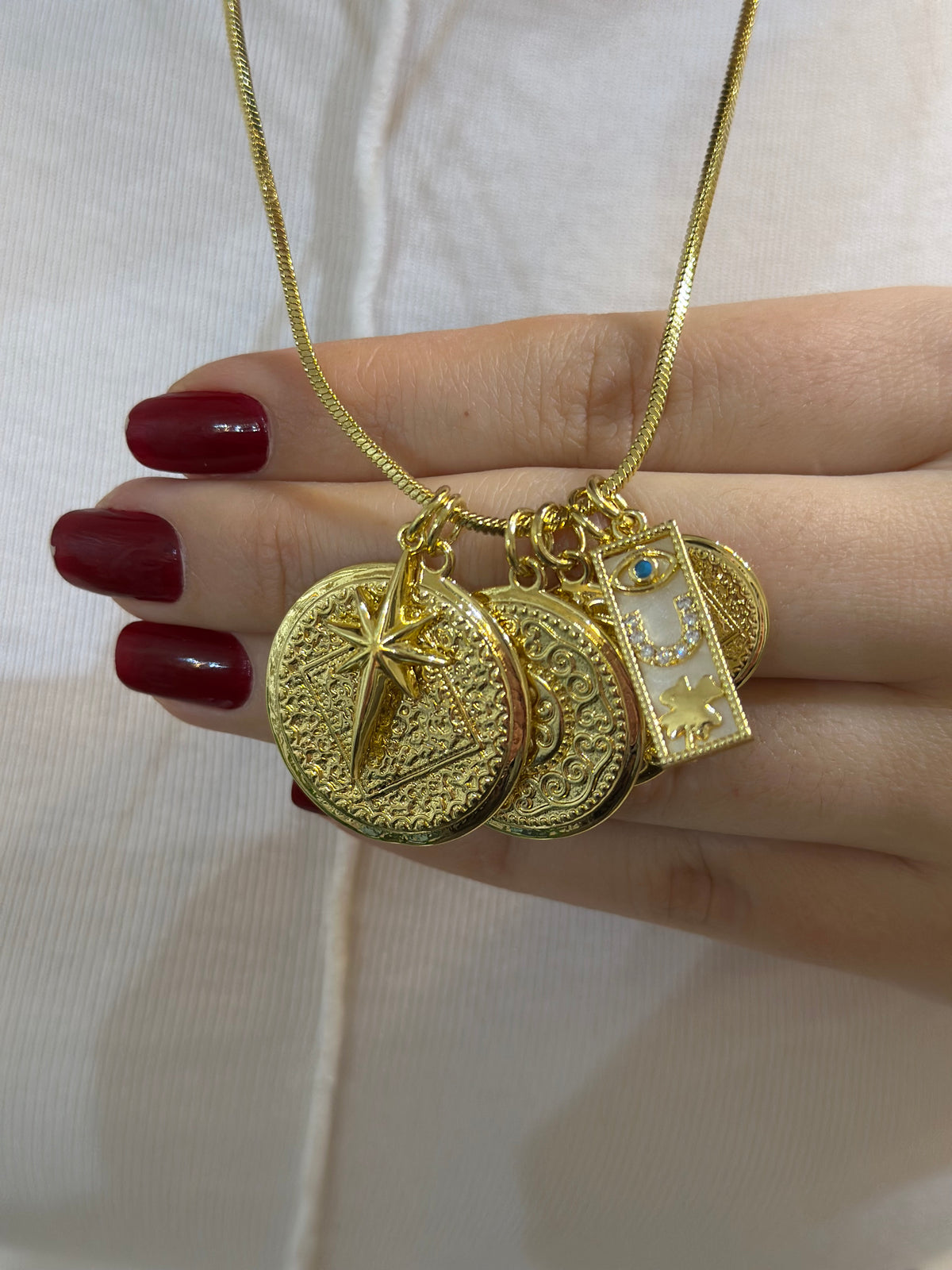 Çoklu Çelik Charm Kolye Kuzey Yıldızı