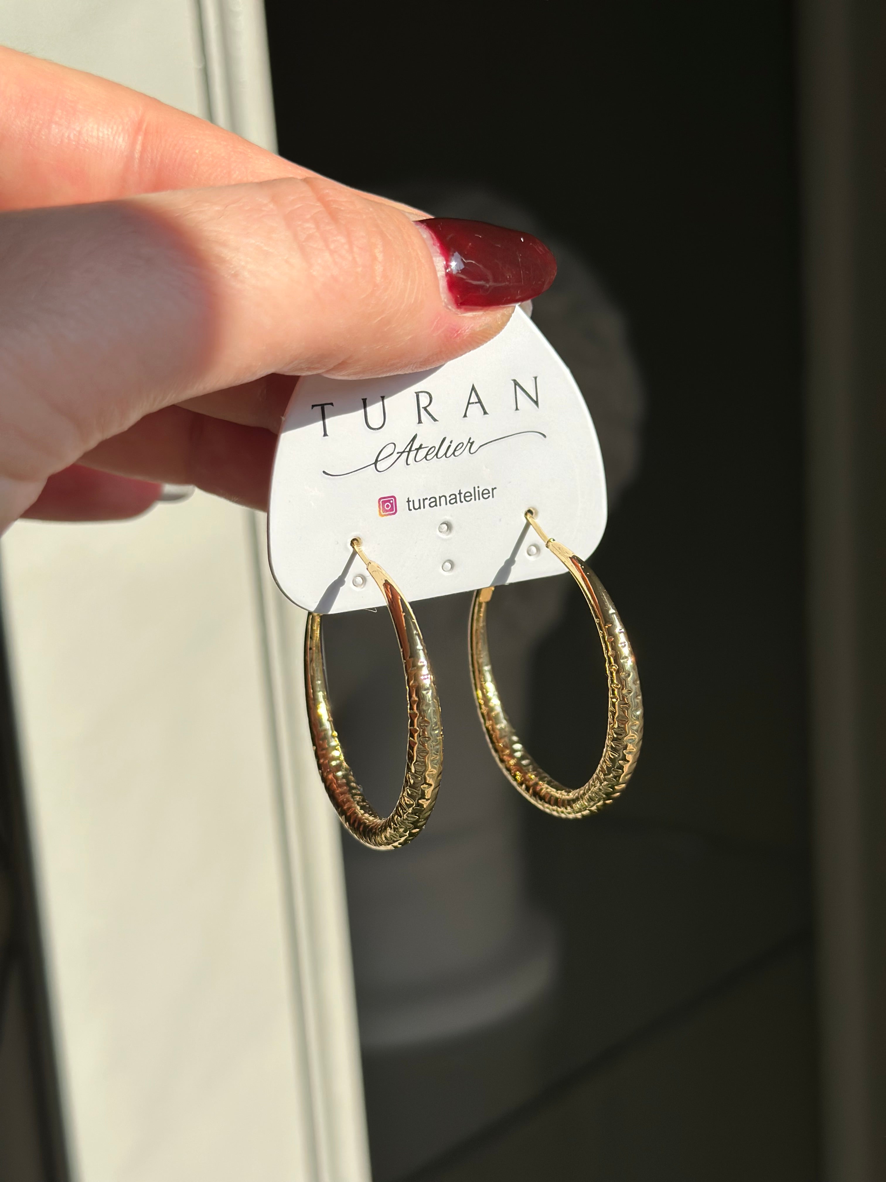 Darbeli Halka Küpe İç Çap Ölçüsü: 3 cm