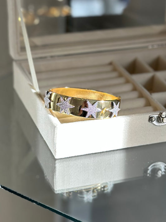 Özel Seri Zirkon Kalp Yıldız Kelepçe