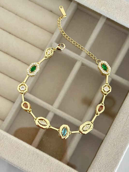 MG Renkli Geometrik Tasarım Bileklik