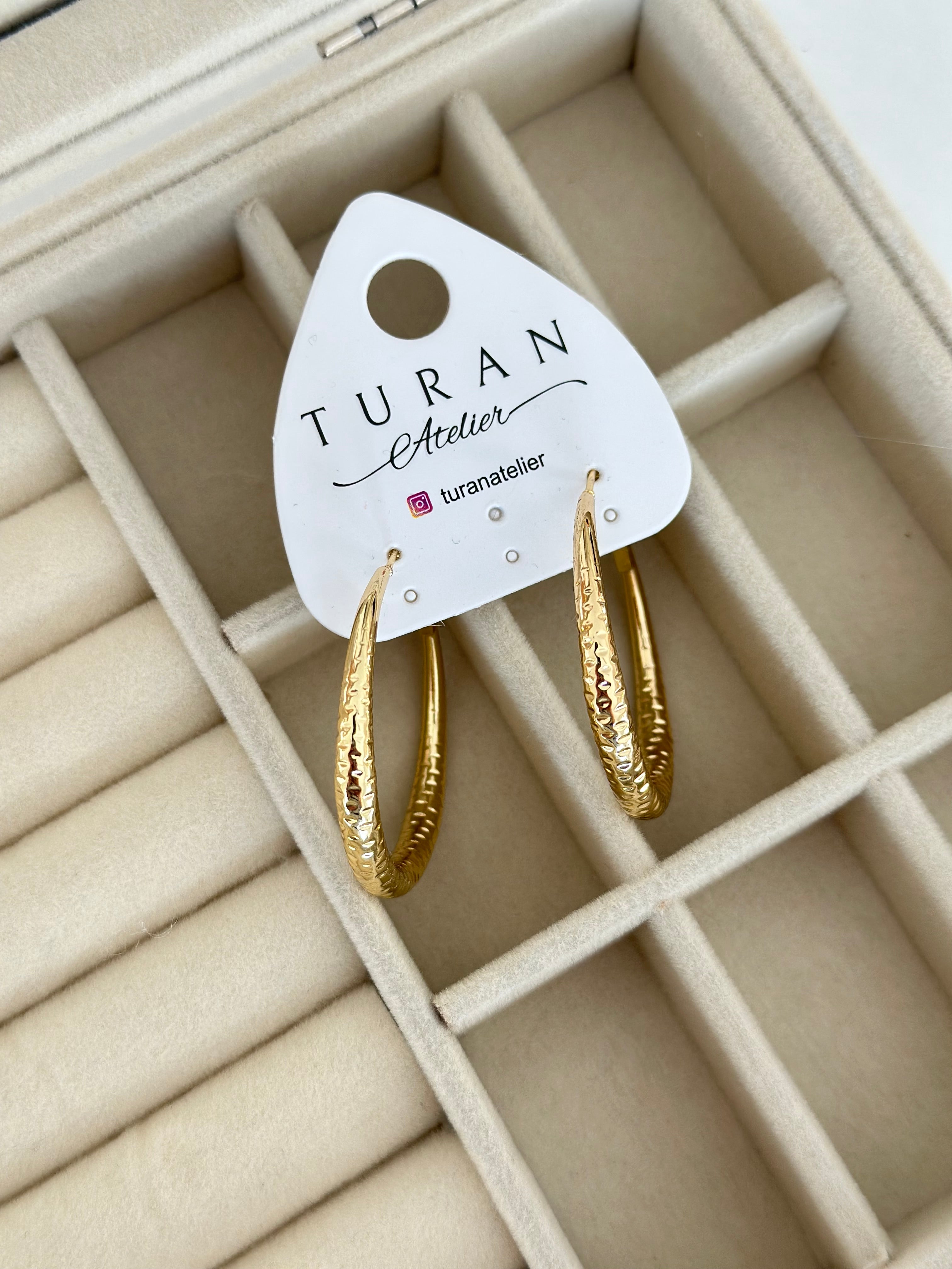 Darbeli Halka Küpe İç Çap Ölçüsü: 3 cm