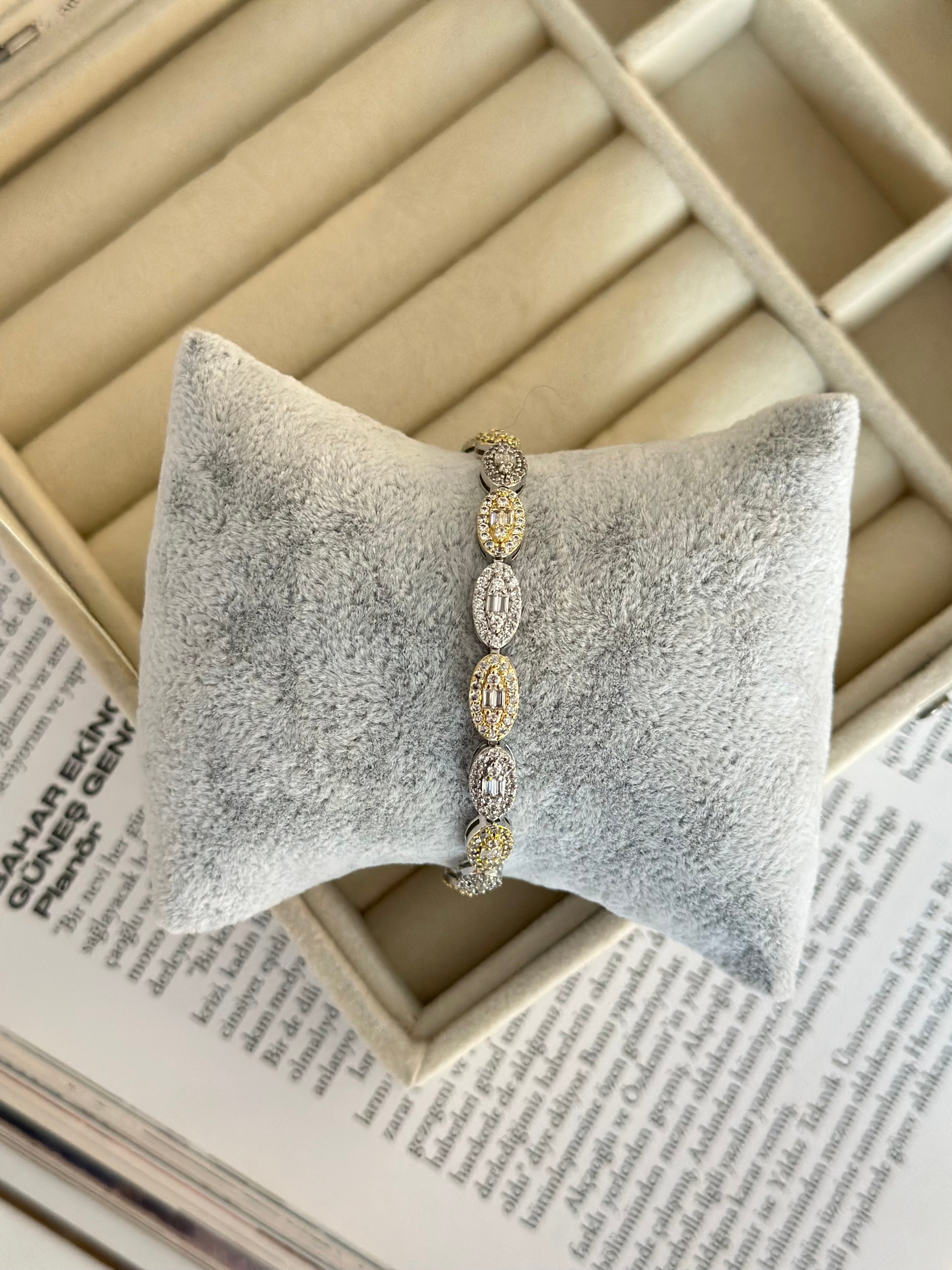 Özel Seri Full Taşlı Oval Model Bileklik