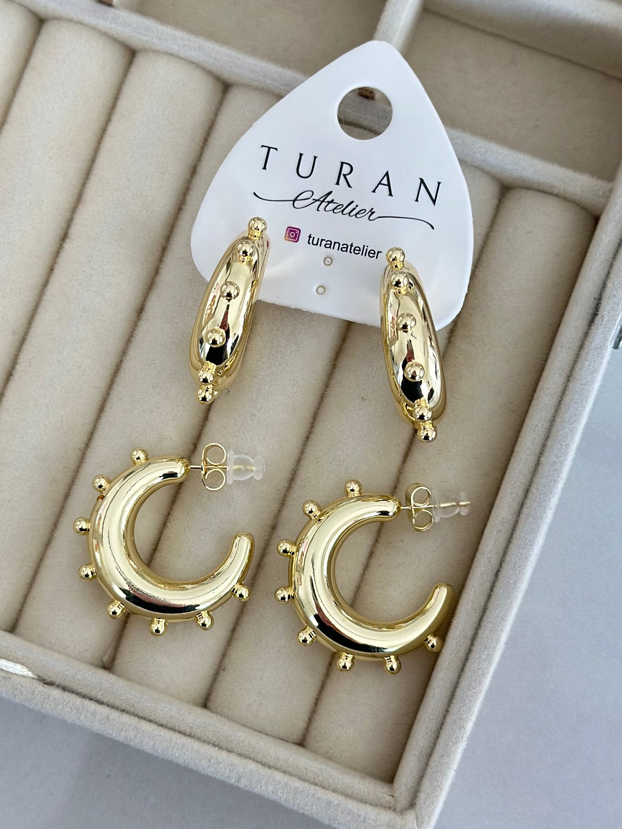 Özel Seri Xuping Topçuk Detay Halka Küpe