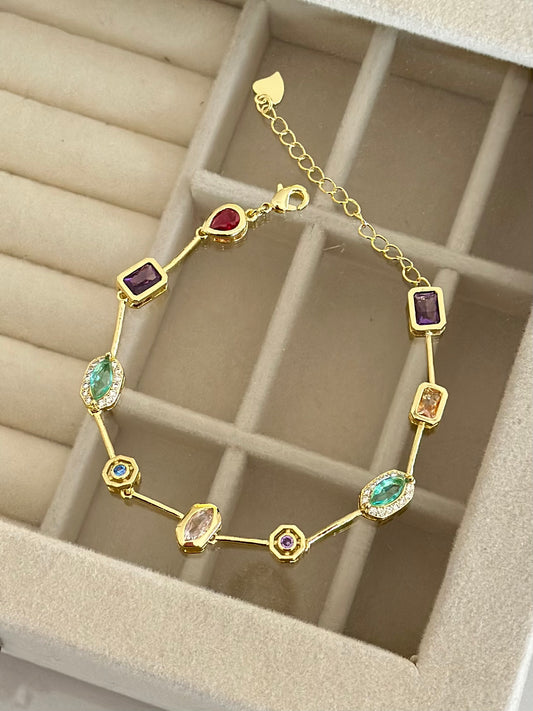 MG Renkli Geometrik Tasarım Bileklik