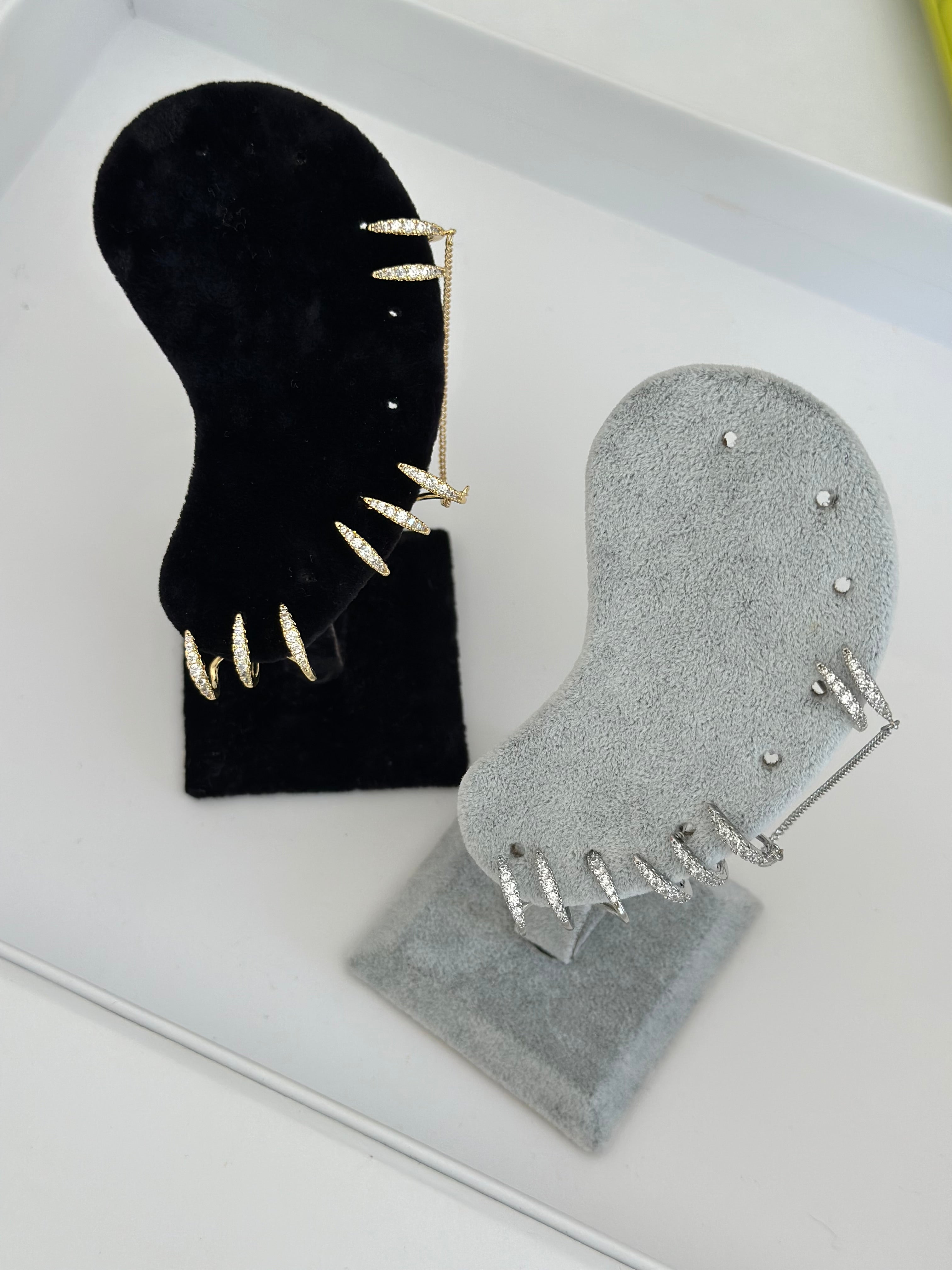 Earcufflı Küpe Seti