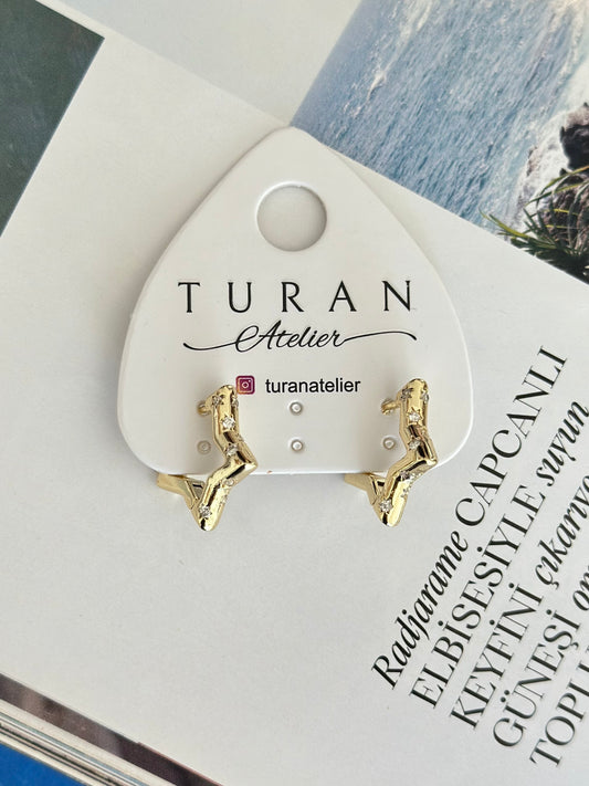 Minimal Yıldız Küpe (14K Renk)