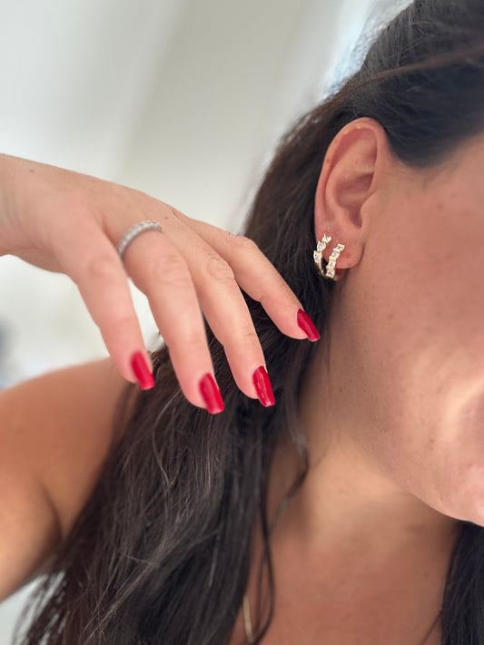 Minimal Baget Küpe ( 14K Renk)