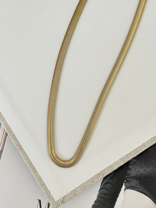 14K Renk 45 cm Balık Sırtı Zincir Kolye