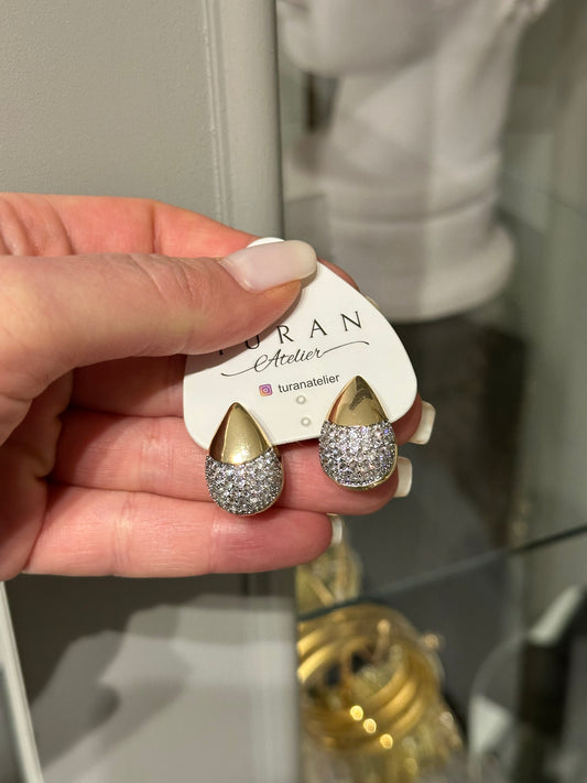 Özel Seri Zirkon Damla Formlu Küpe