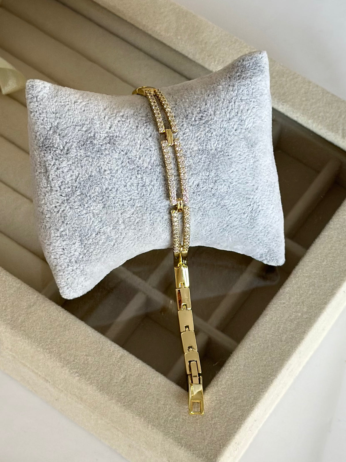 Zirkon Model Dikdörtgeb Tasarım 14K Xuping Bileklik