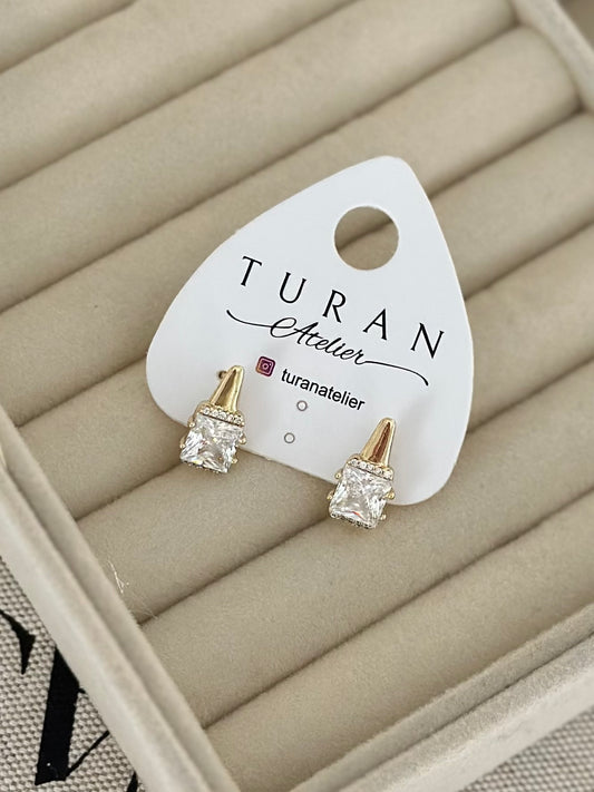 Mini Gold Detay Baget Küpe