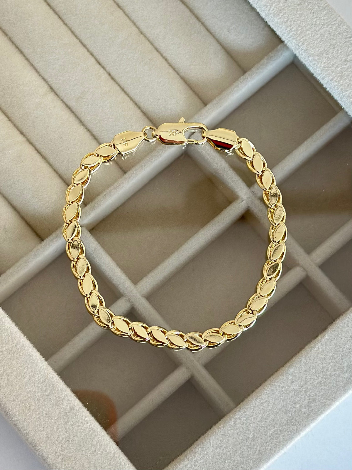 14K Renk Arpa Zincir Bileklik