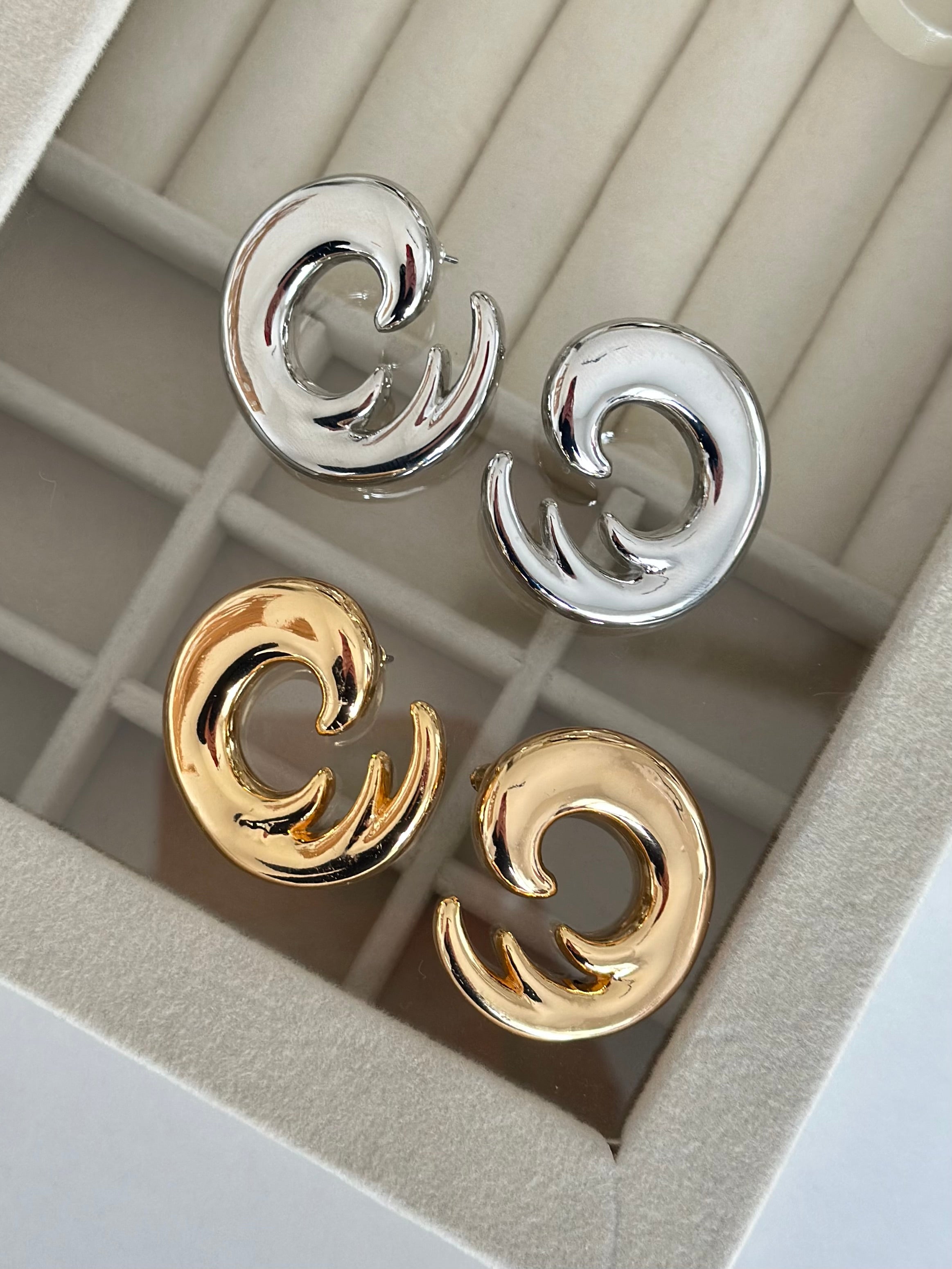 Dalga Model Pinterest Küpe