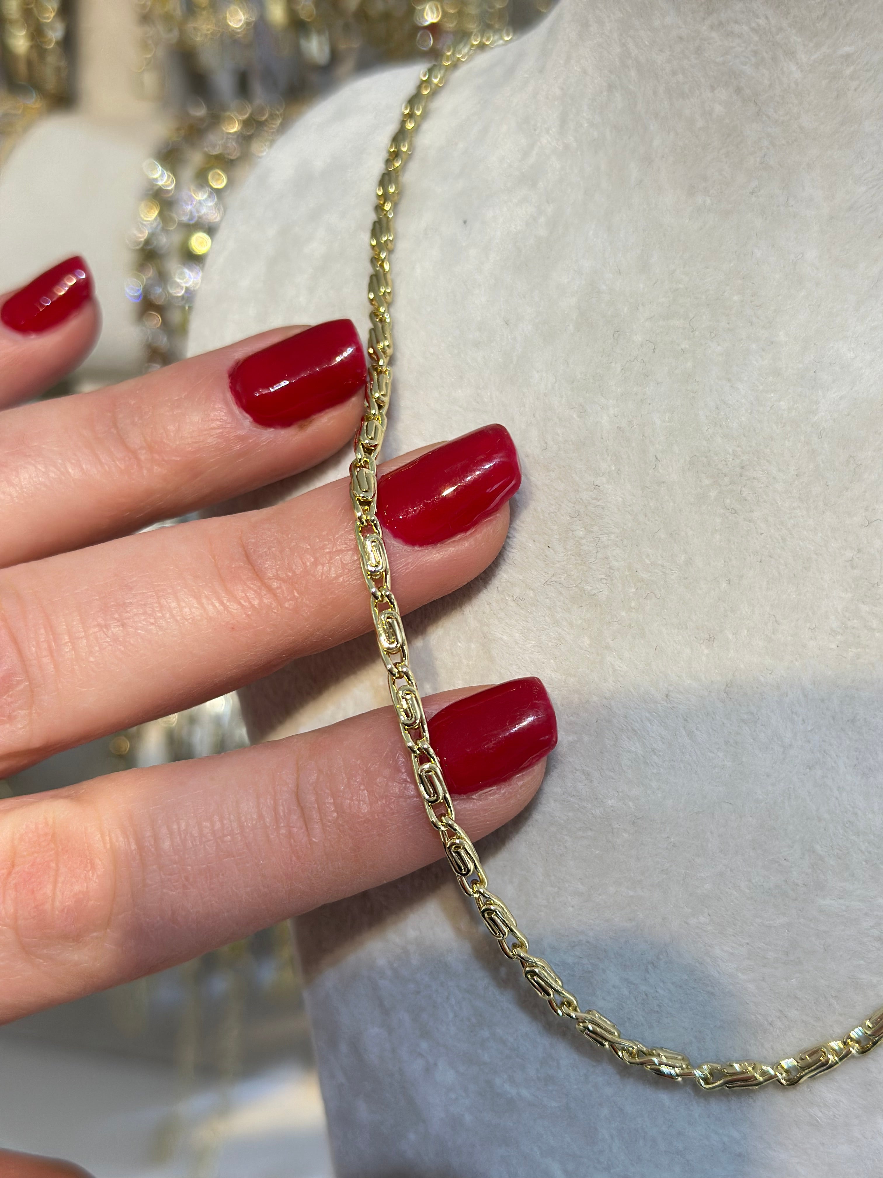 Xuping Çubuk Bar 14K Renk Zincir kolye