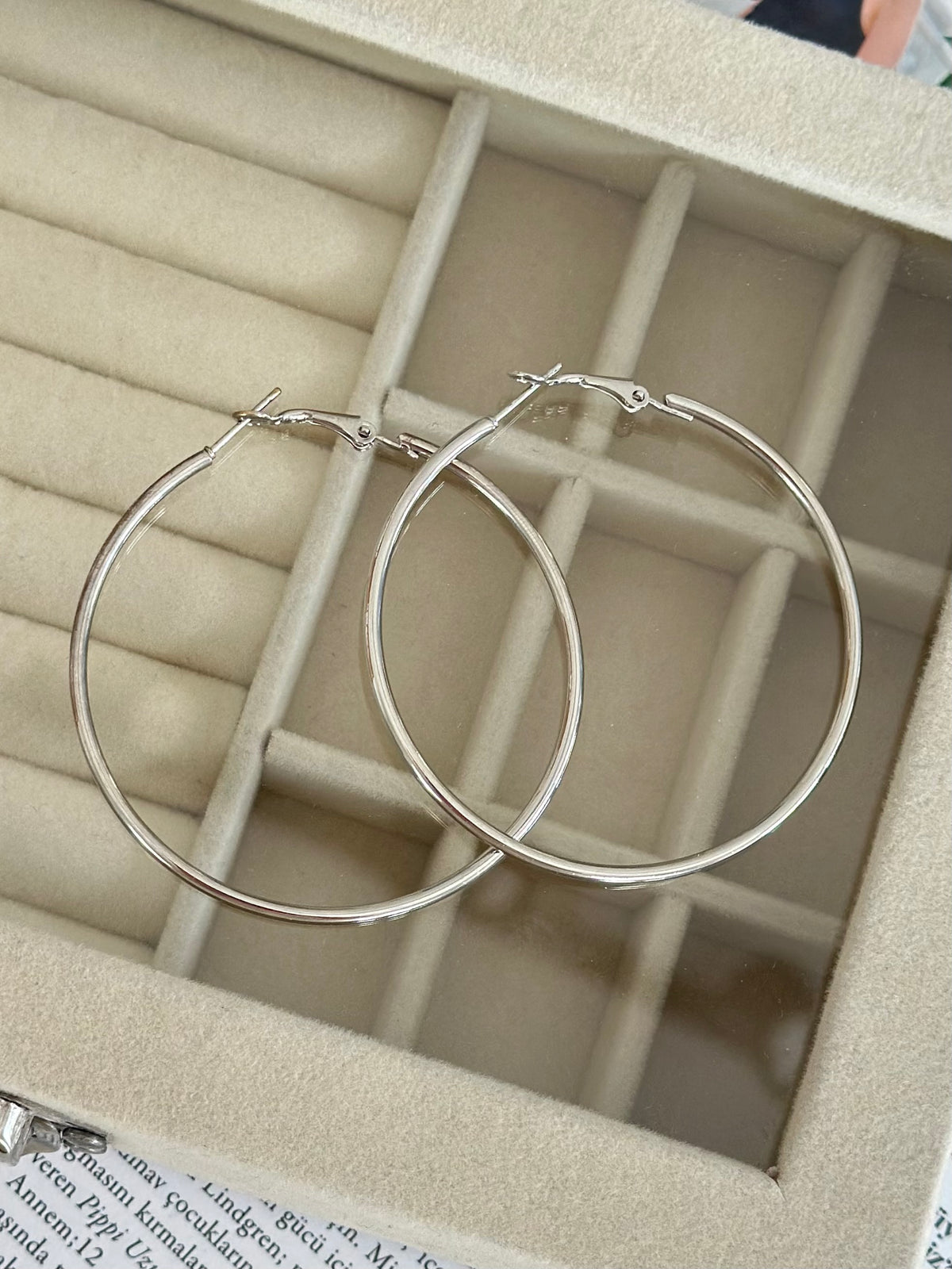 Gümüş Renk Klasik Halka Küpe