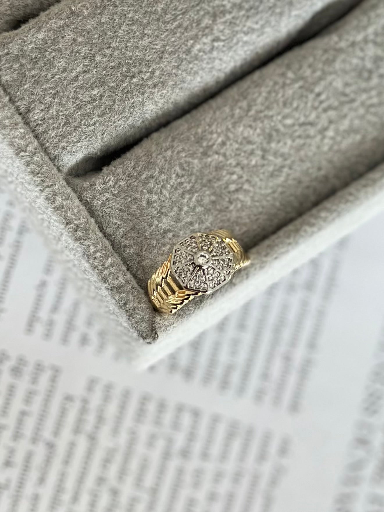 Mini Taşlı Elmas Model Yüzük