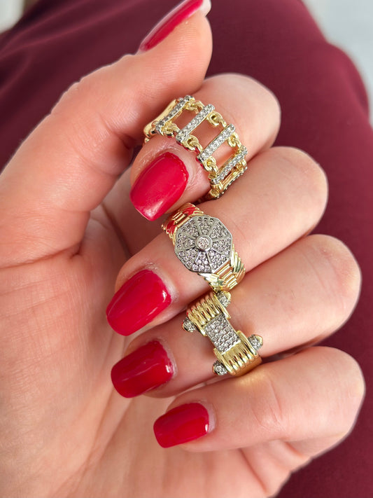 Mini Taşlı Elmas Model Yüzük