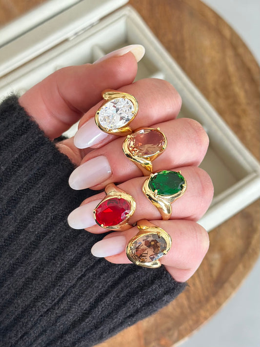 Vintage Taşlı Tasarım Yüzük