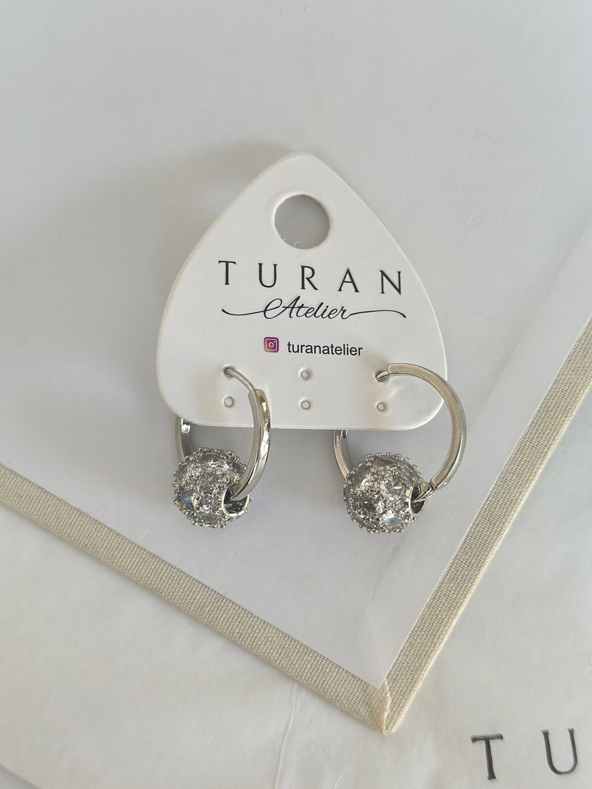 Mini Taşlı Topçuk Halka Küpe