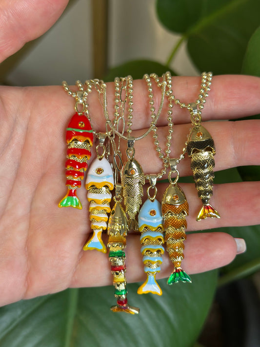 Mini Gold Balık Kolye
