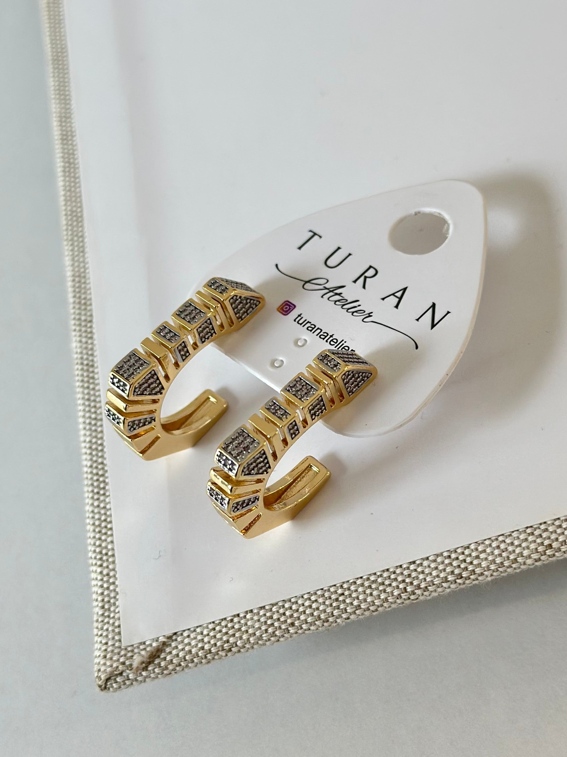 Taş Labirent Özel Seri Küpe