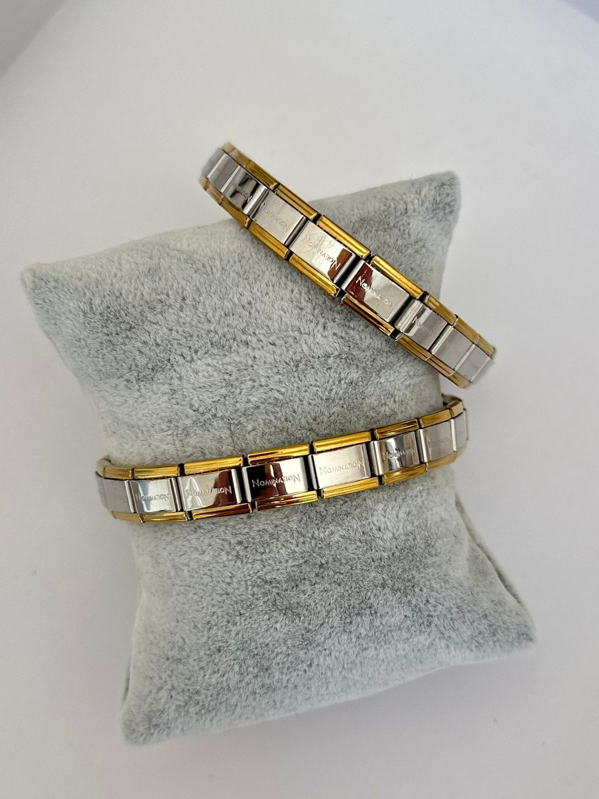 Çelik Yazılı Gold Kenar İki Renk Bileklik