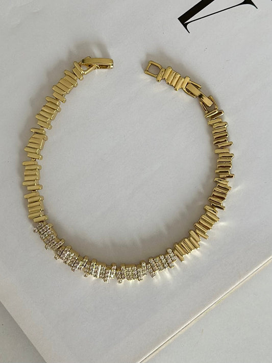 14K Renk Taşlı Kalp Atışı Özel Seri Bileklik