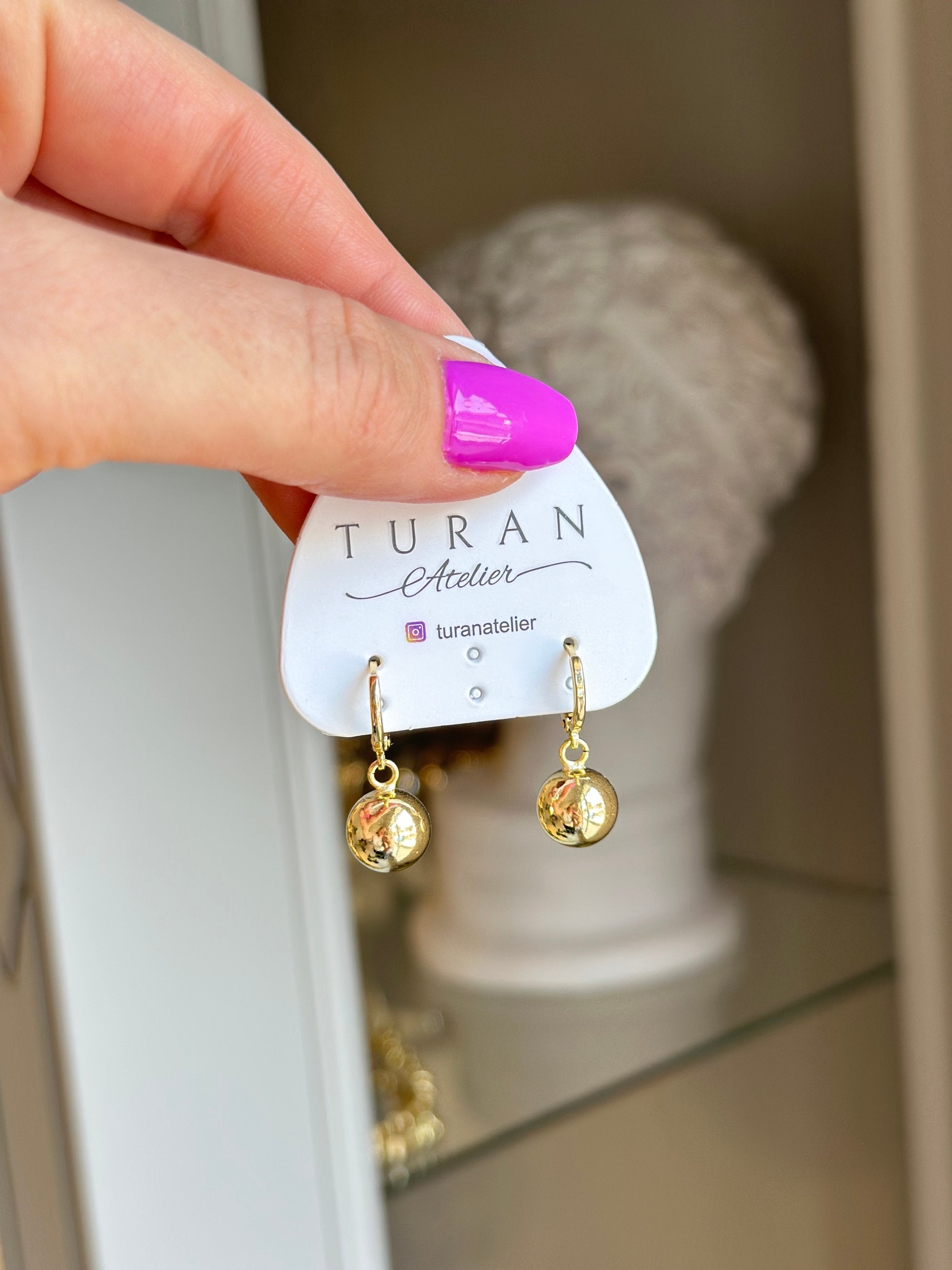 Sallantılı Topçuk Küpe