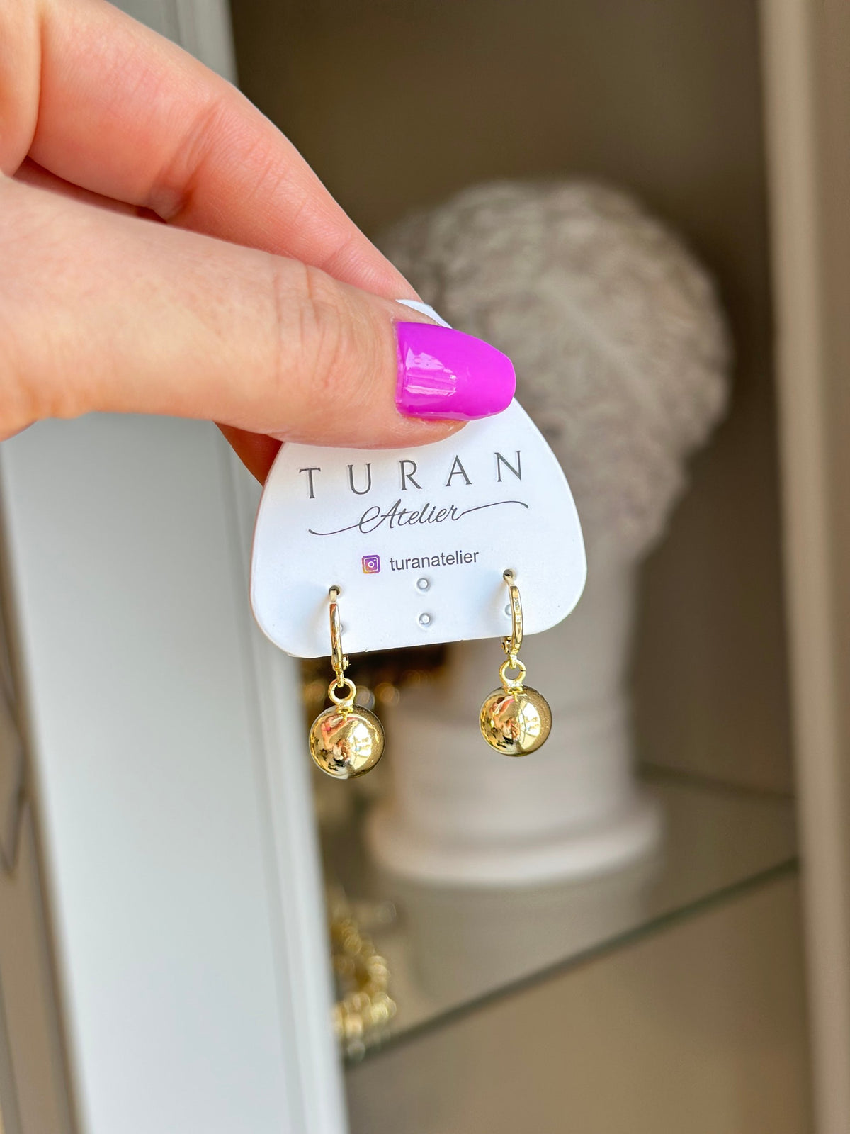 Sallantılı Topçuk Küpe