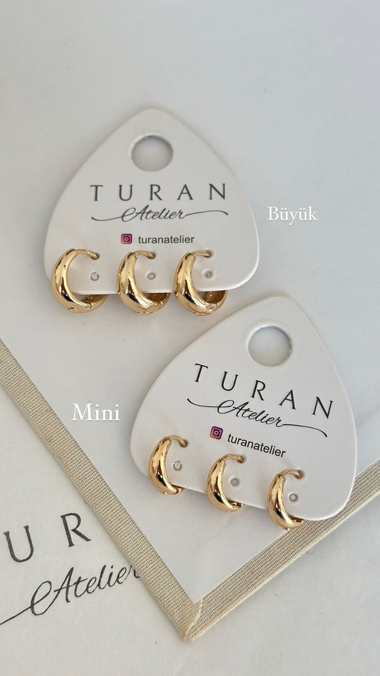 3 lü Kuyum Modeli Büyük Küpe
