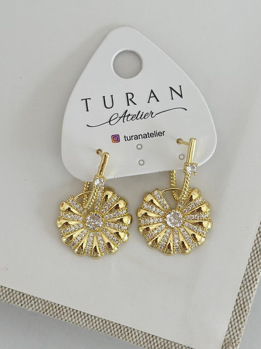 Tek Taş Daire Küpe