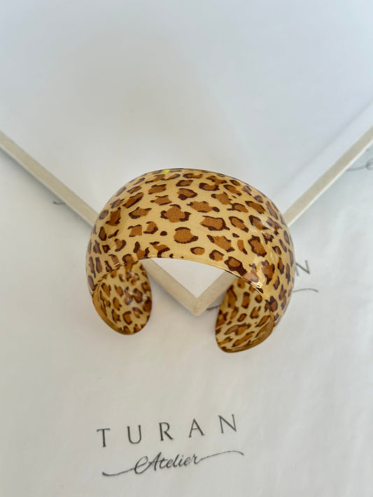 Sütlü Kahve Leopar Bileklik