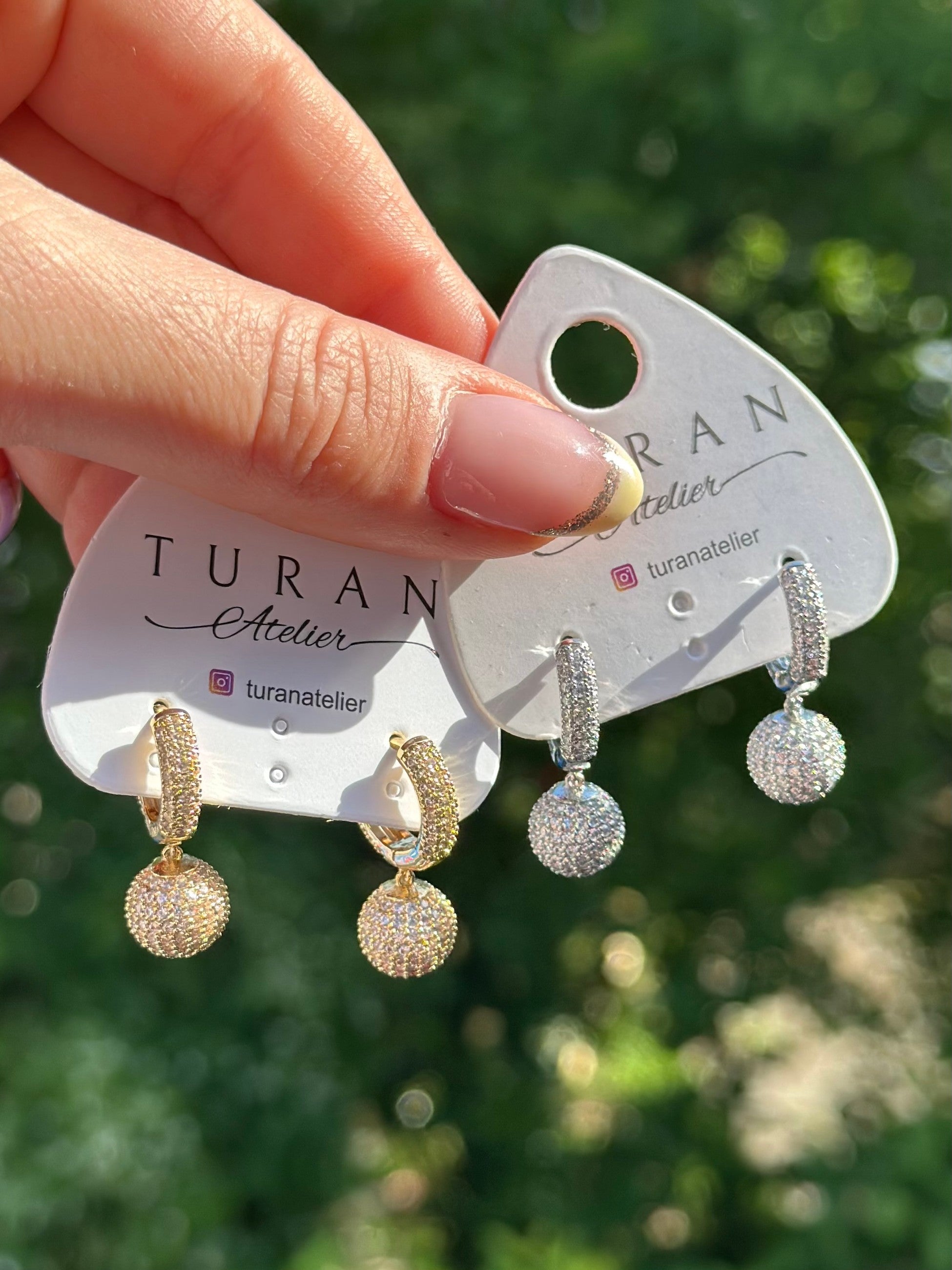 Taşlı Topçuk Küpe