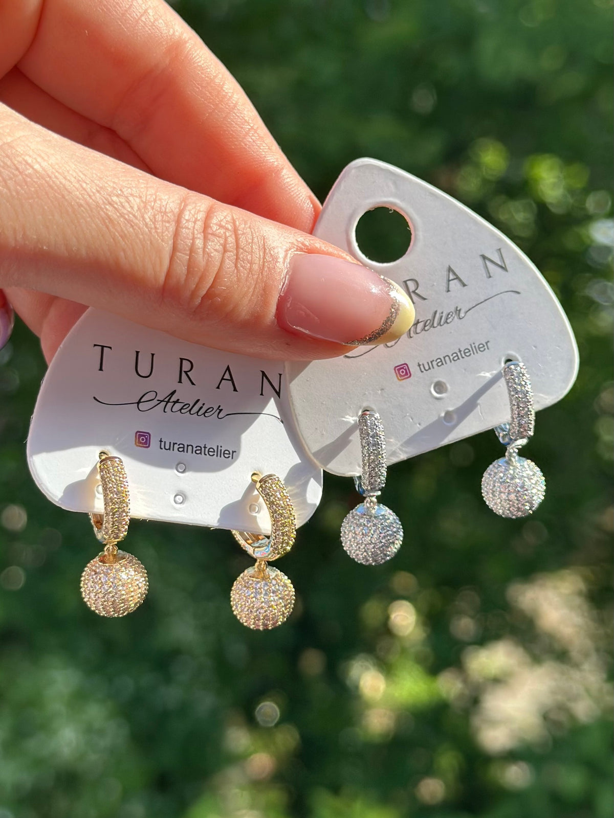 Taşlı Topçuk Küpe