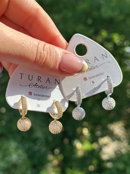 Taşlı Topçuk Küpe