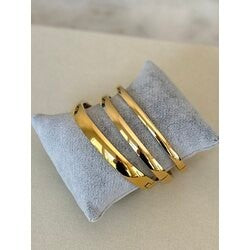 Gold Oval Kelepçe / Orta Genişlik