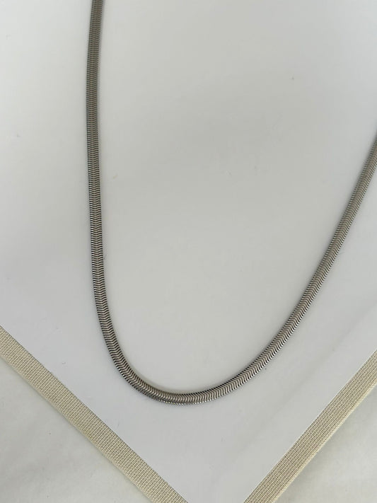 3 MM  Çelik Gümüş Renk İtalyan Kolye 60cm