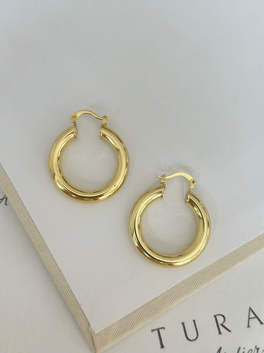 Gold Renk Halka Küpe