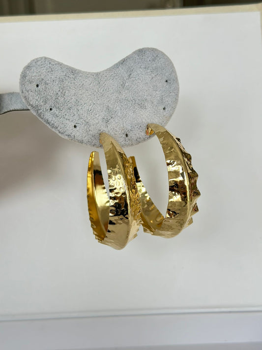 Gold Renk Büyük Halka Küpe