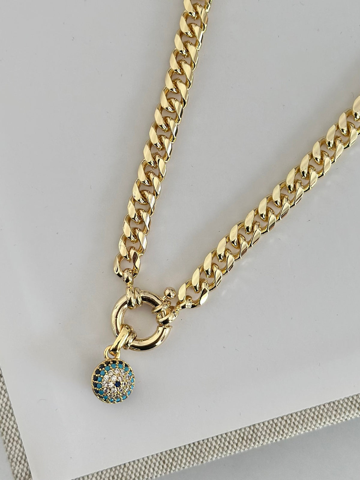 Taşlı Göz Nazar Kolye